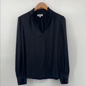 CROSBY by Mollie Burch Long Sleeve Blouse in Black L A20